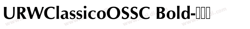 URWClassicoOSSC Bold字体转换